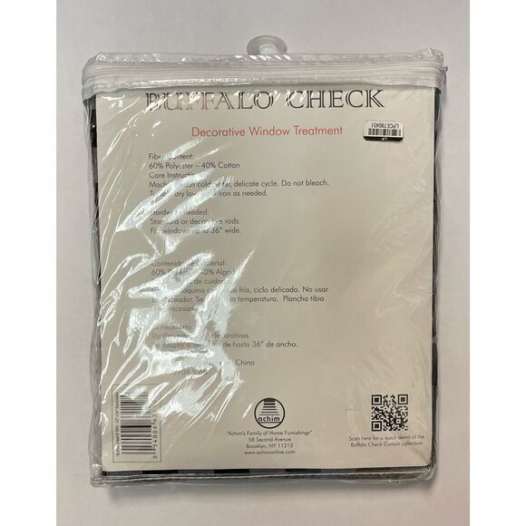 Buffalo‎ Check Window Curtain Panel. - Picture 5 of 5